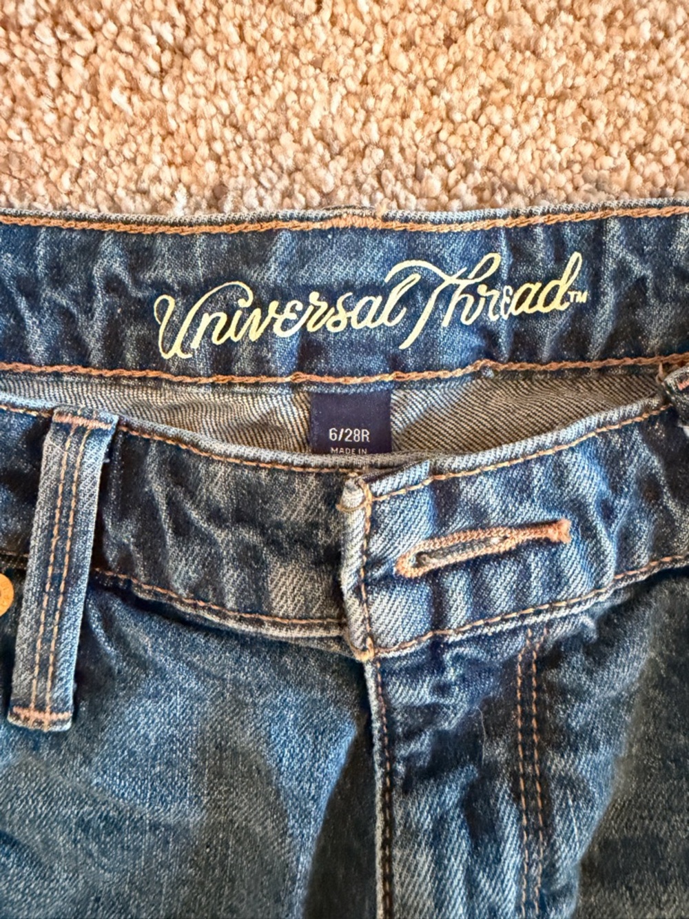 Universal Thread Medium Blue Distressed Denim Cutoff Shorts - Picture 2 of 3